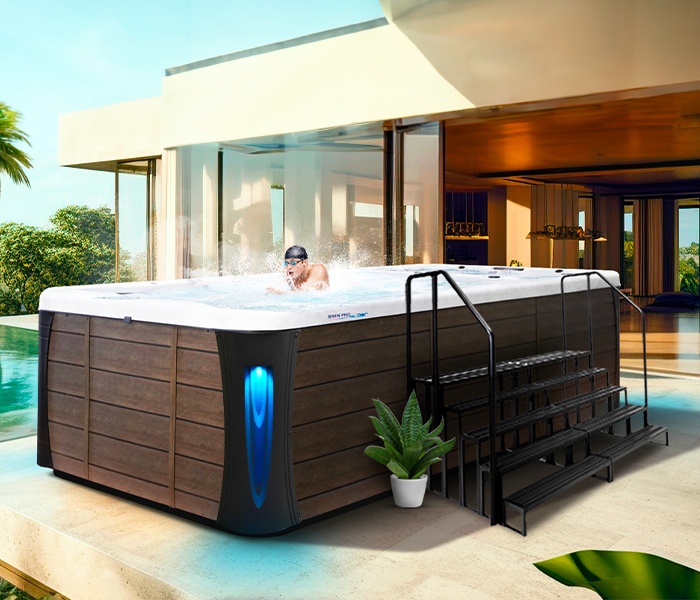 Calspas hot tub being used in a family setting - West Valley