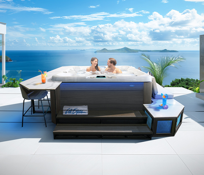 Calspas hot tub being used in a family setting - West Valley